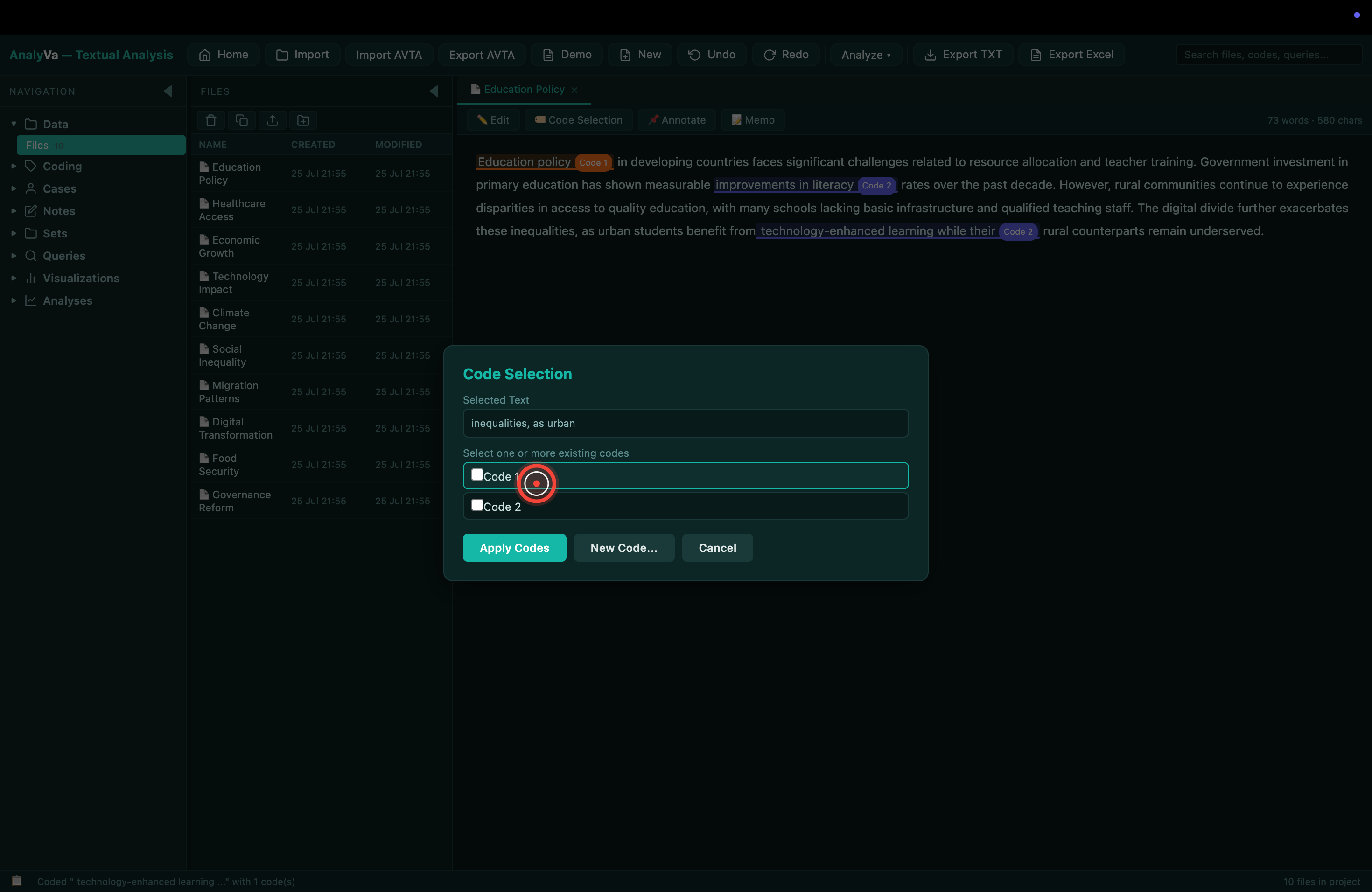 Cases view for linking documents to respondents